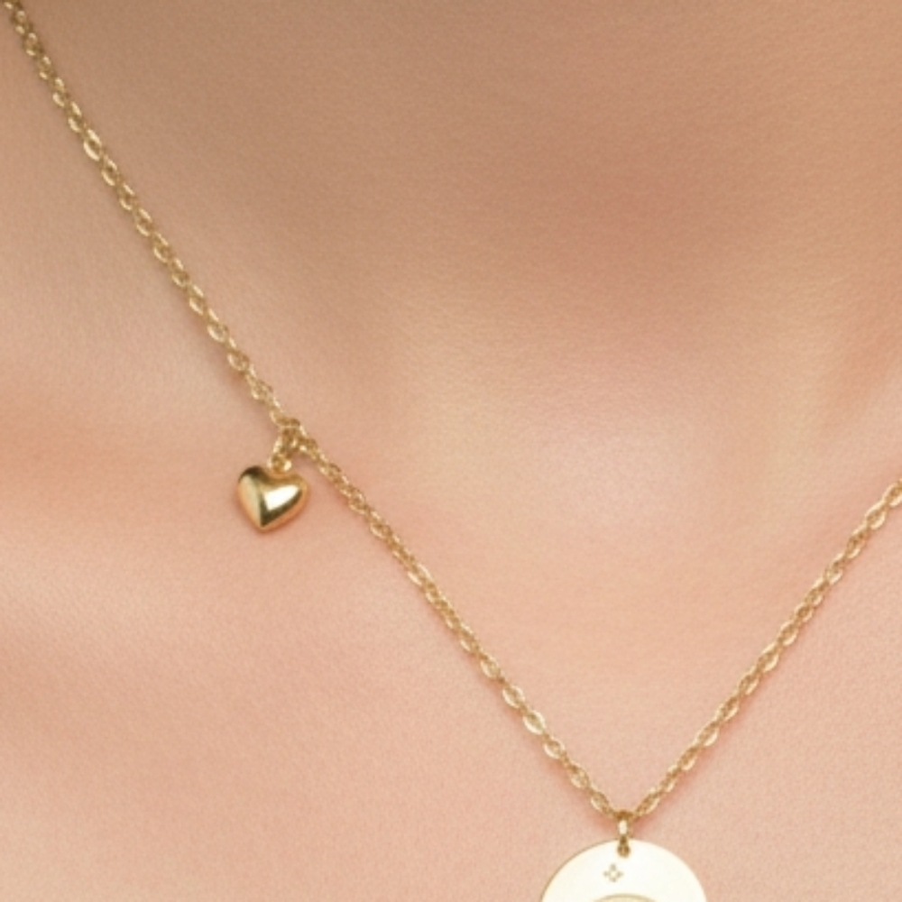 14k Gold Plated Cancer Zodiac Pendant Necklace Reversible New Gift With Box - Picture 3 of 6